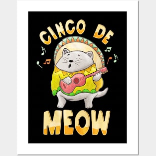 Cinco De Meow Posters and Art